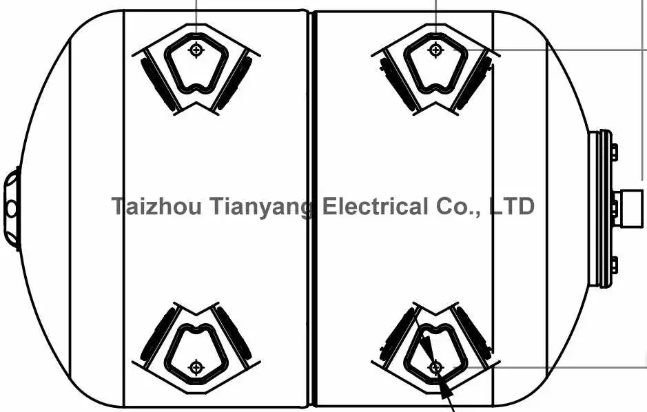 Horizontal Diaphragm Membrane Pressure Tanks Vessels of 50 Liter Capacity